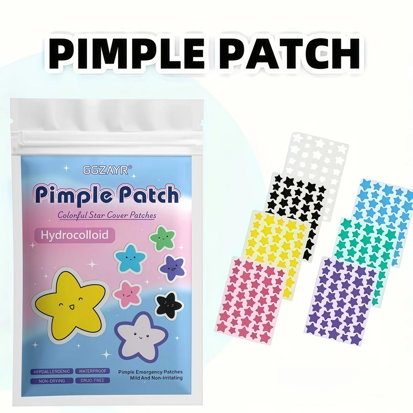 280/1120/1680Pcs Seven-Color Star Pimple Patches β Invisible Hydrocolloid Dots for Fun & Gentle Skincare