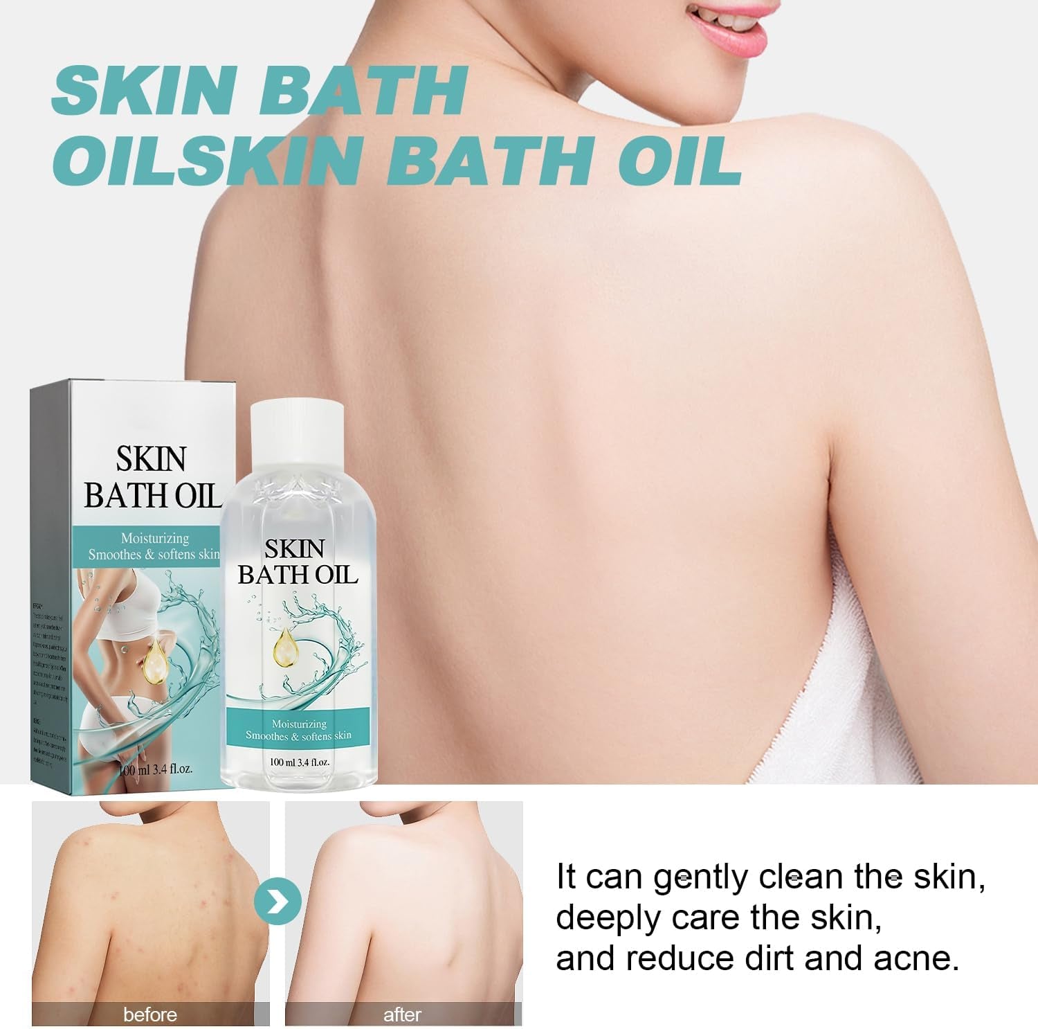 KAYZIU Skin Bath Oil so Soft & Sensual, Moisturizing, Smoothing, Softens Dry or Rough Skin, Lily, Rosemary, Aloe Vera Scent
