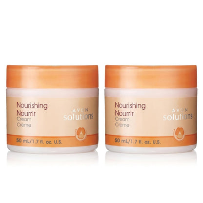 Solutions Nourishing Cream for Dry Skin — Hypoallergenic Moisturizing Face Cream with Deep Hydration — Daily Face Moisturizer to Combat Flakiness for Women and Men, Pack of 2 (1.7 Fl Oz Each)