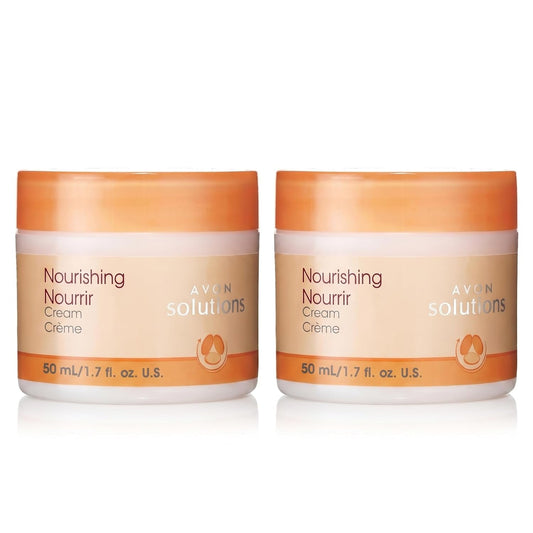 Solutions Nourishing Cream for Dry Skin — Hypoallergenic Moisturizing Face Cream with Deep Hydration — Daily Face Moisturizer to Combat Flakiness for Women and Men, Pack of 2 (1.7 Fl Oz Each)